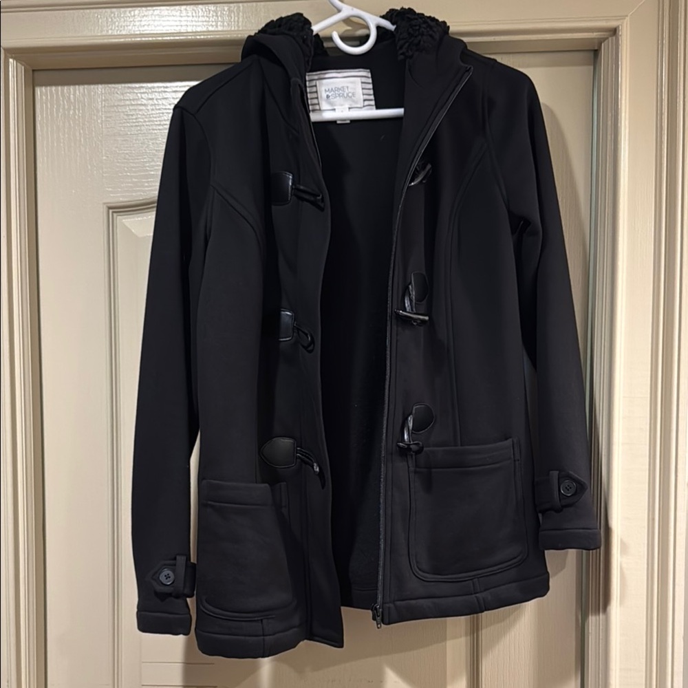 Market & Spruce Charcoal Gray Coat